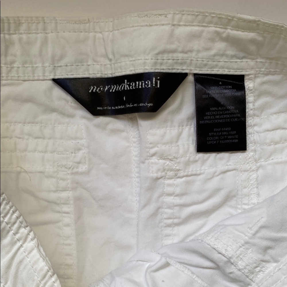 Norma Kamali White White women's Cargo Pants - Picture 5 of 6